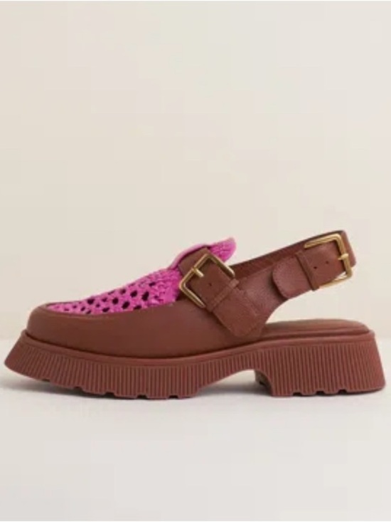 Charlotte Stone Shoes - Charlotte Stone Clogs Aubrey Woven - Carnation Size 7